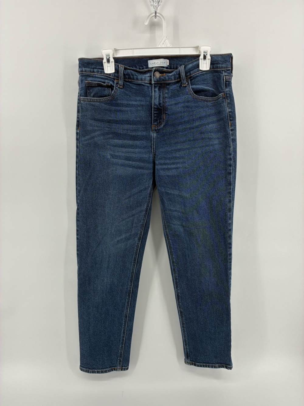 Carly Jean Los Angeles High Rise Dark Blue Jeans